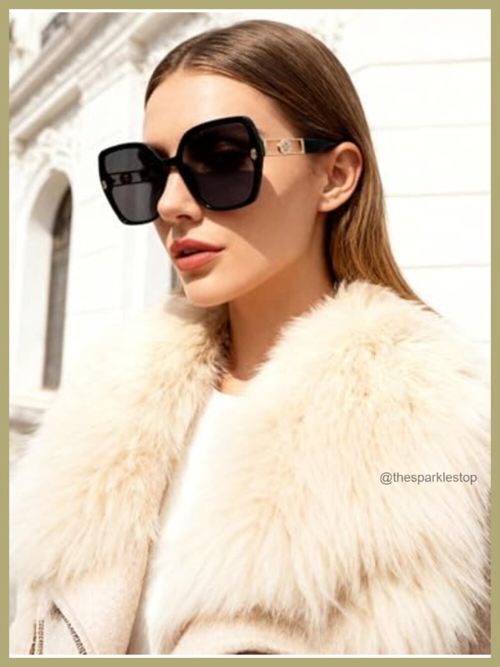 Retro Oversized Square Sunglasses - Picture 2 of 6